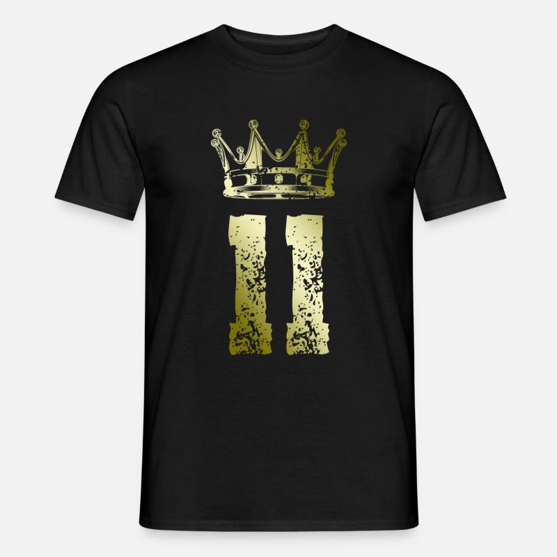 11 Zahl Krone - Männer T-Shirt - Schwarz