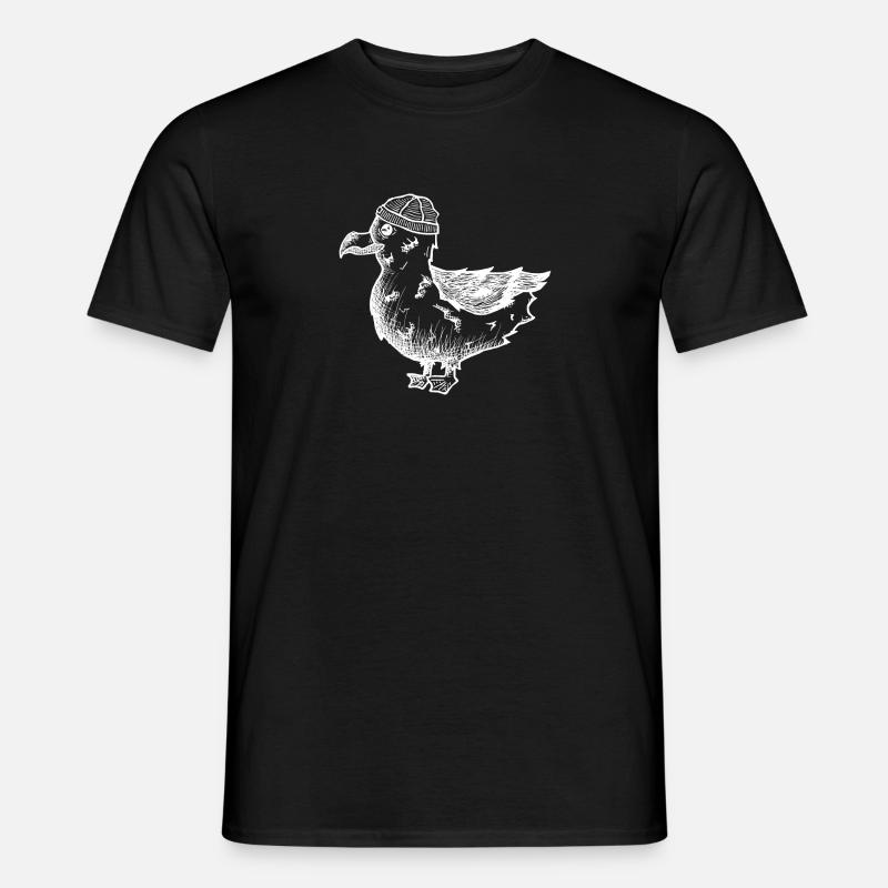 Möwe Moin - Männer T-Shirt - Schwarz