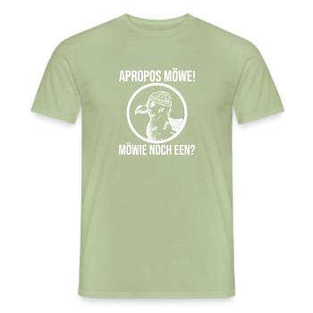 Möwie noch een Möwe - Männer T-Shirt - Sage - Vorne - AI Model Male 178 light (178cm)