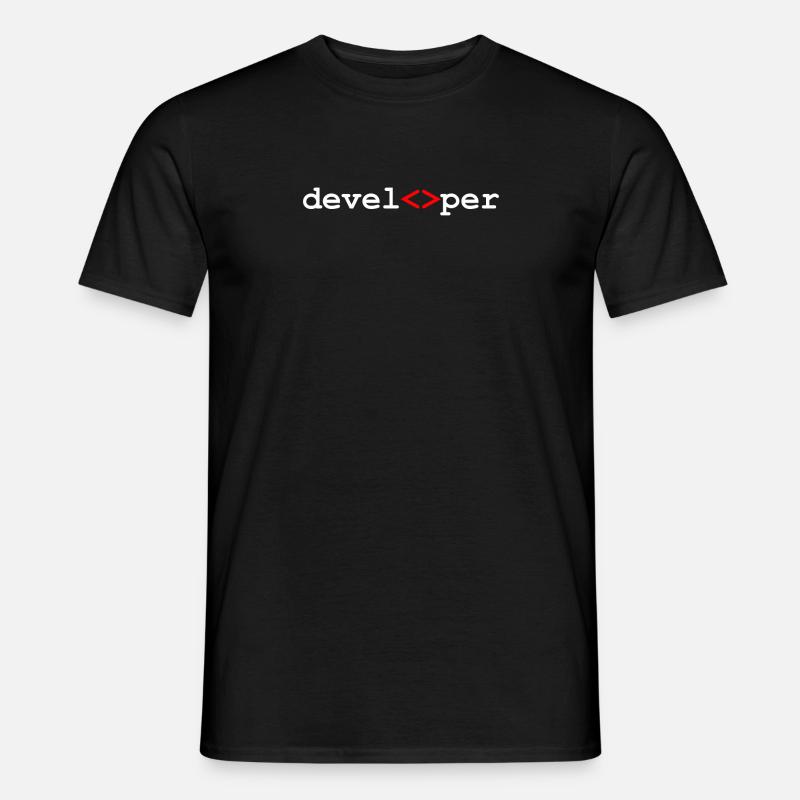 Developer Entwickler Programmierer - Männer T-Shirt - Schwarz
