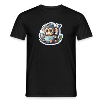 Käffchen - Männer T-Shirt - Schwarz - Vorne - AI Model Male 178 light (178cm)