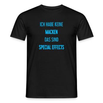 Keine Macken, nur Special Effects! - Männer T-Shirt - Schwarz - Vorne - AI Model Male 178 light (178cm)