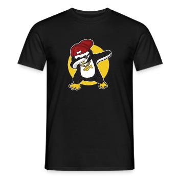 Dabbing Pinguin knuffig - Männer T-Shirt - Schwarz - Vorne - AI Model Male 178 light (178cm)