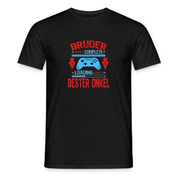 Bruder Level Complete Werdender Onkel Loading - Männer T-Shirt - Schwarz - Vorne - AI Model Male 178 light (178cm)
