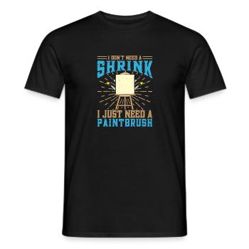 Cool Artist I Need Just A Paintbrush Painter Gift - Männer T-Shirt - Schwarz - Vorne - AI Model Male 178 light (178cm)