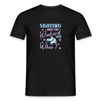 Rollerskater Party Skating Into Weekend Gift Idea - Männer T-Shirt - Schwarz - Vorne - AI Model Male 178 light (178cm)