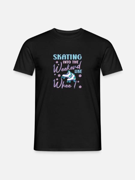 Rollerskater Party Skating Into Weekend Gift Idea - Männer T-Shirt - Schwarz