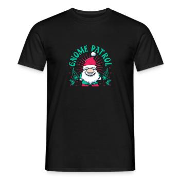Nain de jardin Costume Gnome Gnome de patrouille - T-shirt homme - noir - Devant - AI Model Male 178 light (178cm)