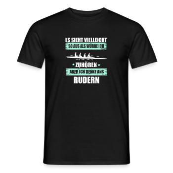 Rudern Ruderer Ruderboot Paddeln Sportart - Männer T-Shirt - Schwarz - Vorne - AI Model Male 178 light (178cm)