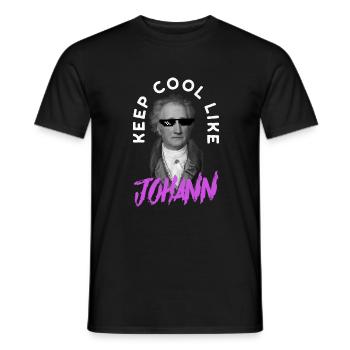 Bleib cool wie Johann Wolfgang Goethe Dichter - Männer T-Shirt - Schwarz - Vorne - AI Model Male 178 light (178cm)