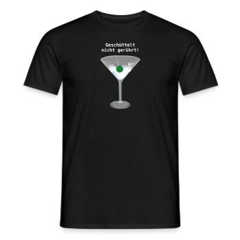 martini,James,007,Agent - Männer T-Shirt - Schwarz - Vorne - AI Model Male 178 light (178cm)