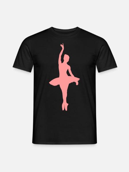 ballarina pink ballet dancer - Men's T-Shirt - black