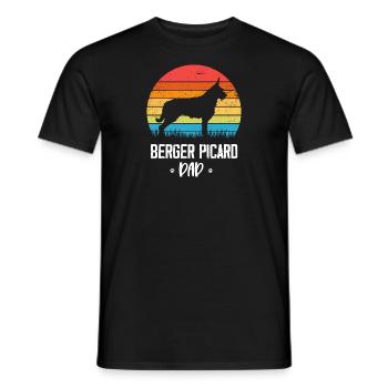 Berger de Picardie - Berger Picard - Männer T-Shirt - Schwarz - Vorne - AI Model Male 178 light (178cm)