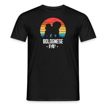 Bologneser Hunde Dad Dog Mom | Bologneser - Männer T-Shirt - Schwarz - Vorne - AI Model Male 178 light (178cm)