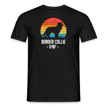 Border Collie - Men's T-Shirt - black - Front - AI Model Male 178 light (178cm)
