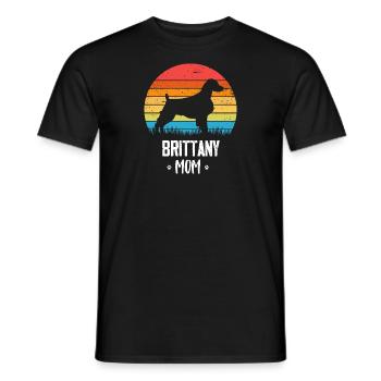 Bretagne Épagneul Chien Breton - T-shirt homme - noir - Devant - AI Model Male 178 light (178cm)