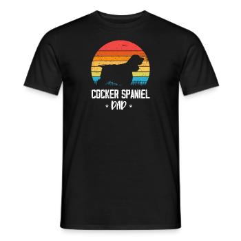 Cocker Spaniel - Men's T-Shirt - black - Front - AI Model Male 178 light (178cm)
