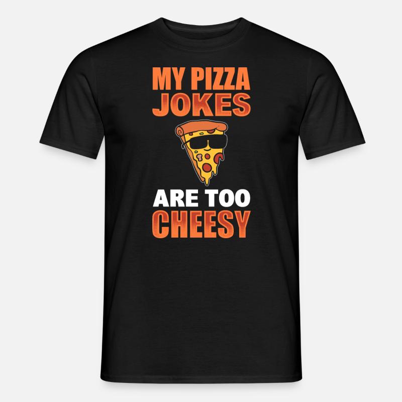 Pizzawitze Pizzabote - Männer T-Shirt - Schwarz