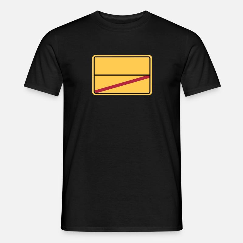 Ortsschild Ende - blanko - Männer T-Shirt - Schwarz