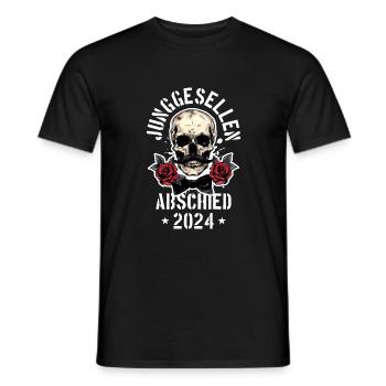 Crâne d’enterrement de vie de garçon 2024 - T-shirt homme - noir - Devant - AI Model Male 178 light (178cm)