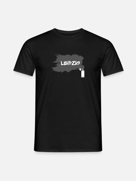 Fancy Leipzig Street & Graffity Style - Männer T-Shirt - Schwarz