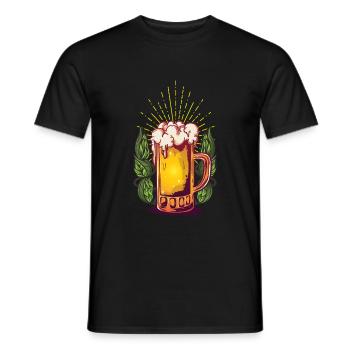267 verre à bière - T-shirt homme - noir - Devant - AI Model Male 178 light (178cm)