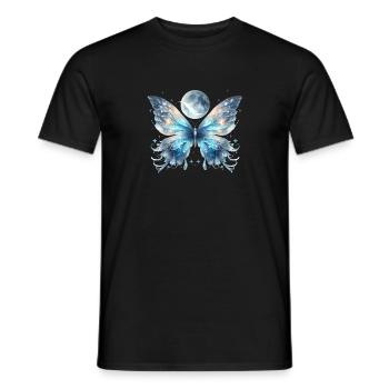 Lune papillon - T-shirt homme - noir - Devant - AI Model Male 178 light (178cm)