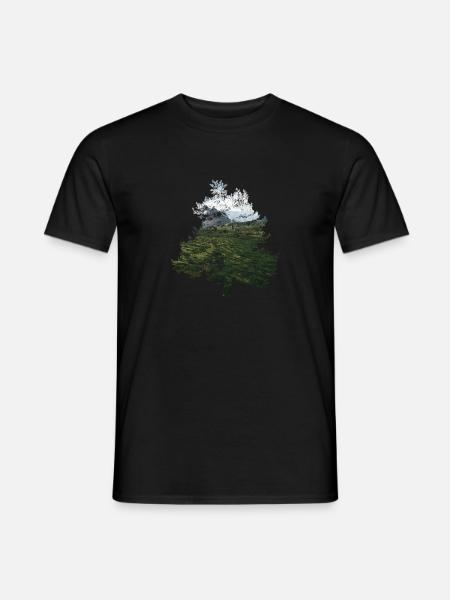 tree landscape - Männer T-Shirt - Schwarz