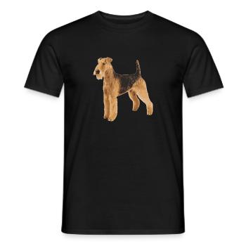 Airedale Terrier - T-shirt homme - noir - Devant - AI Model Male 178 light (178cm)