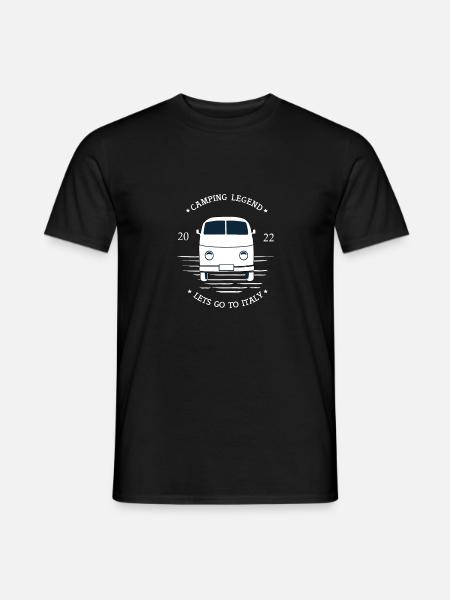 Camping Legend 2022 Campen Zelten Italien - Männer T-Shirt - Schwarz