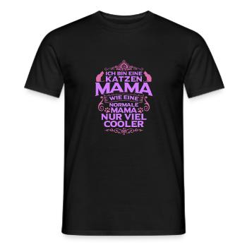Ich bin eine Katzen Mama, wie eine normale Mama, - Männer T-Shirt - Schwarz - Vorne - AI Model Male 178 light (178cm)
