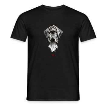 Sketchy Dog - Men's T-Shirt - black - Front - AI Model Male 178 light (178cm)