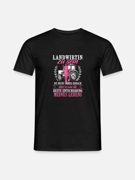 Landwirtin Shirt · Landwirtschaft · Entscheidung - Männer T-Shirt - Schwarz