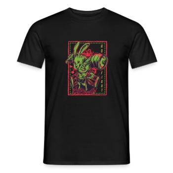 Fighting Bunny Kampfsport - Männer T-Shirt - Schwarz - Vorne - AI Model Male 178 light (178cm)