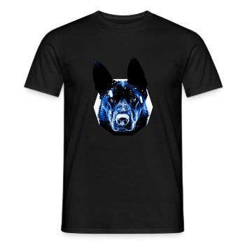 chien de berger - T-shirt homme - noir - Devant - AI Model Male 178 light (178cm)