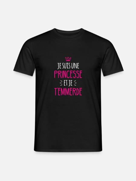 Je suis une princesse - T-shirt homme - noir