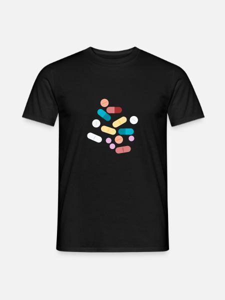 Pilules colorées - T-shirt homme - noir