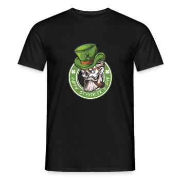 St. Patrick’s Day Hireblatt Irlandais Chemise cadeau - T-shirt homme - noir - Devant - AI Model Male 178 light (178cm)