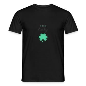 Born Lucky - T-shirt homme - noir - Devant - AI Model Male 178 light (178cm)