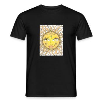 Sonne - Männer T-Shirt - Schwarz - Vorne - AI Model Male 178 light (178cm)