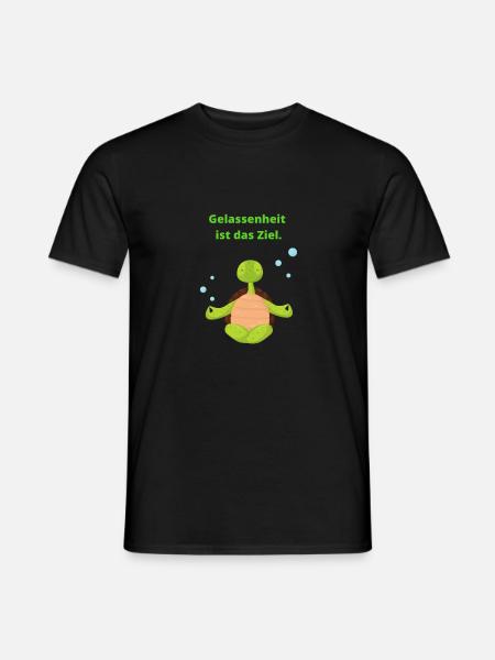 Gelassenheit ist das Ziel. - Männer T-Shirt - Schwarz