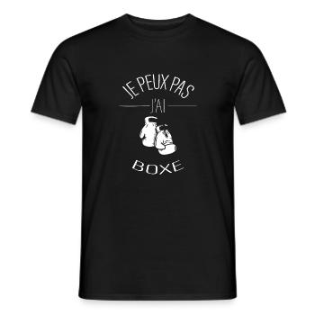 J'peux pas j'ai boxe - T-shirt homme - noir - Devant - AI Model Male 178 light (178cm)