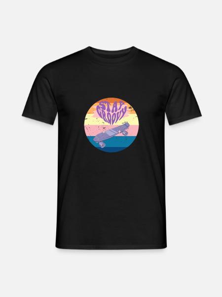 Stay groovy retro style - Männer T-Shirt - Schwarz