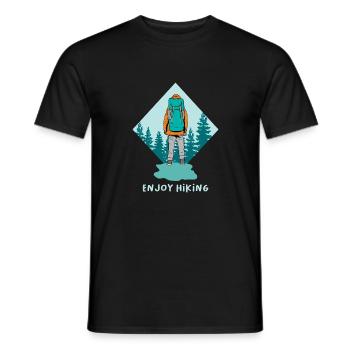 Profitez de la randonnée - T-shirt homme - noir - Devant - AI Model Male 178 light (178cm)