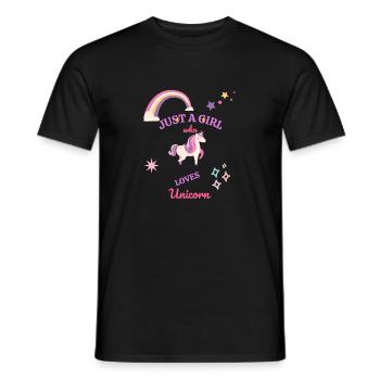 Sweet Unicorn - Männer T-Shirt - Schwarz - Vorne - AI Model Male 178 light (178cm)