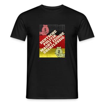 Deutschland - Männer T-Shirt - Schwarz - Vorne - AI Model Male 178 light (178cm)
