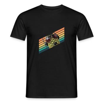 Ananas Pilot Flieger Vintage Sonnenbrille - Männer T-Shirt - Schwarz - Vorne - AI Model Male 178 light (178cm)