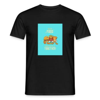 Nourriture - T-shirt homme - noir - Devant - AI Model Male 178 light (178cm)