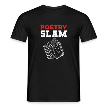 Poetry Slam Bookworm Poison - Men's T-Shirt - black - Front - AI Model Male 178 light (178cm)