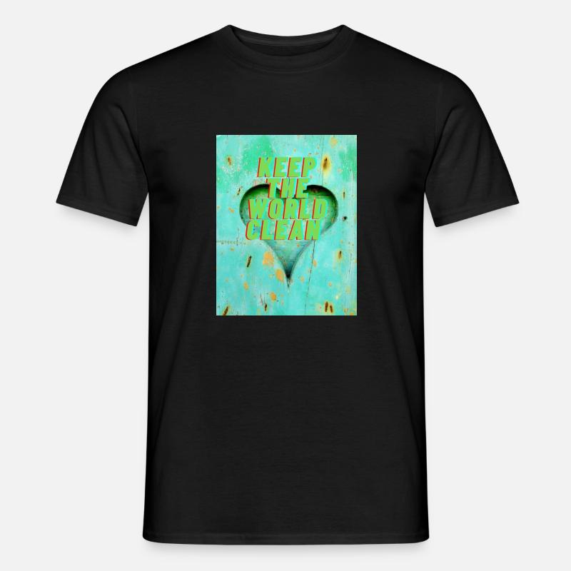 KEEP THE WORLD CLEAN - Männer T-Shirt - Schwarz